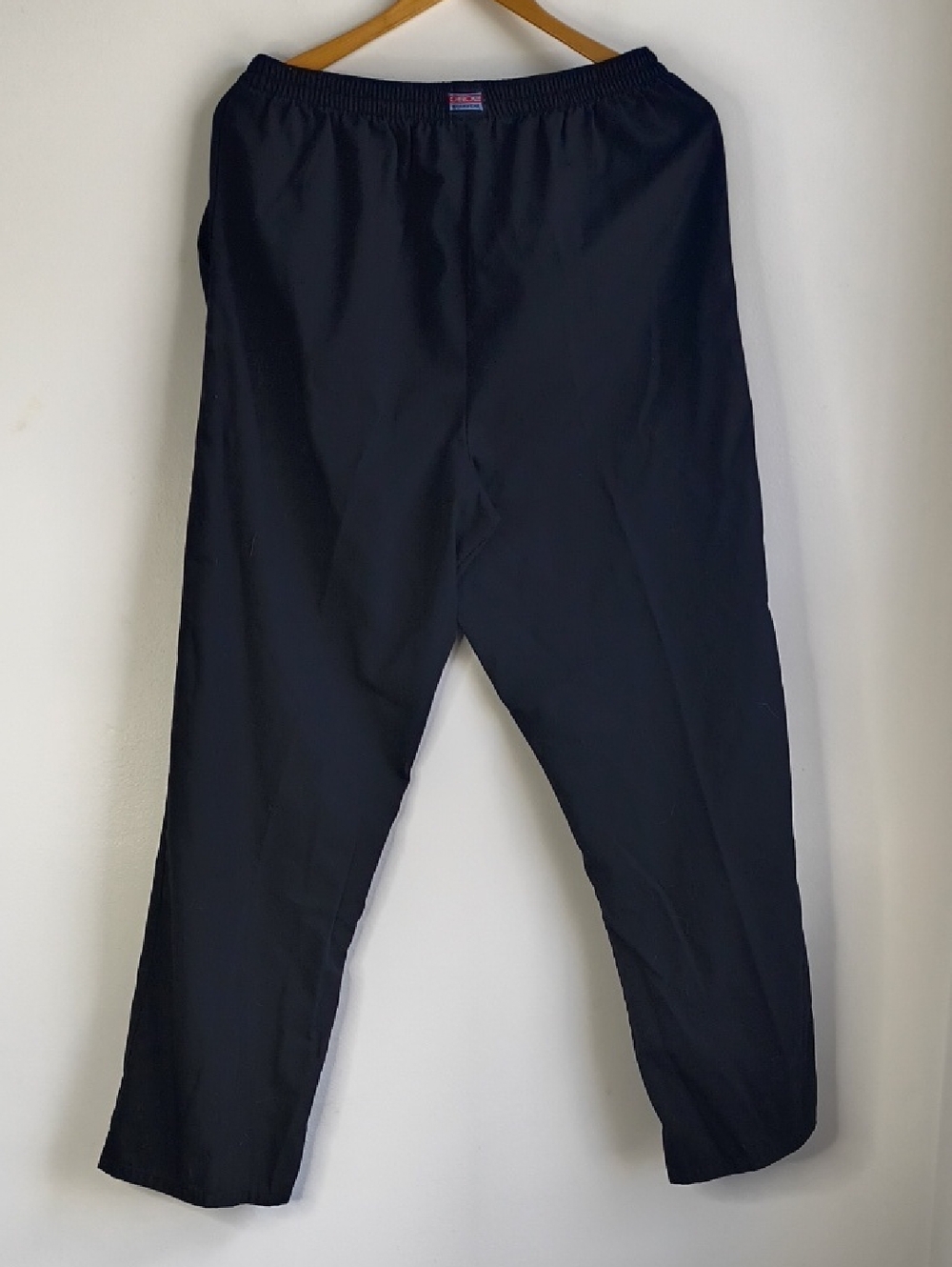 Black Elastic-Waist Scrub Pants